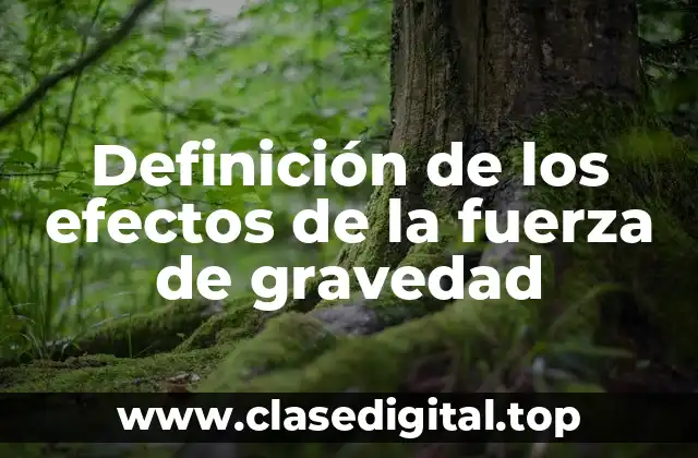 Definición de los efectos de la fuerza de gravedad