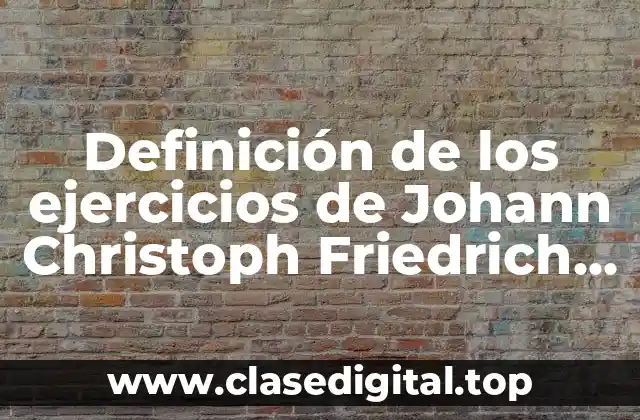 Definición de los ejercicios de Johann Christoph Friedrich Gut