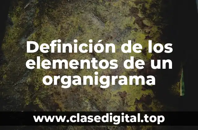 Definición de los elementos de un organigrama