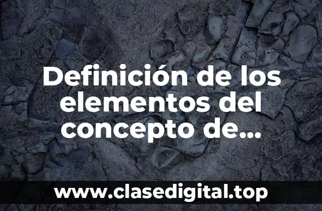 Definición de los elementos del concepto de empresa