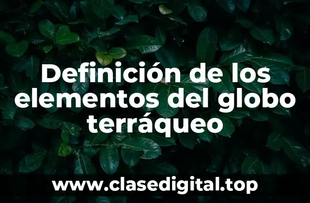 Definición de los elementos del globo terráqueo