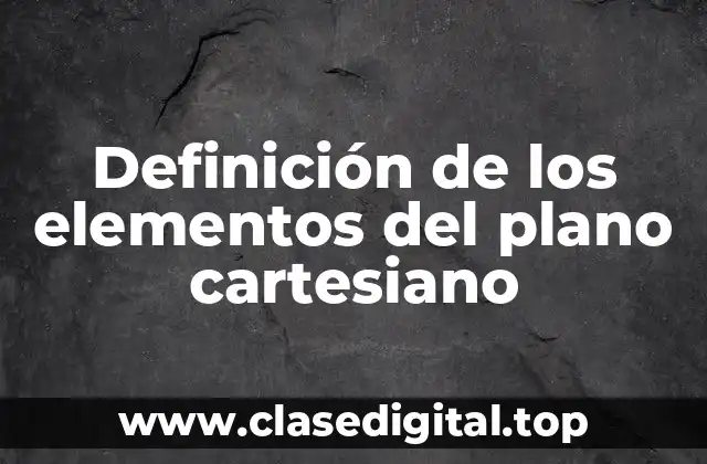 Definición de los elementos del plano cartesiano