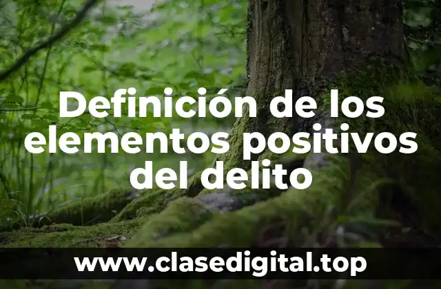 Definición de los elementos positivos del delito