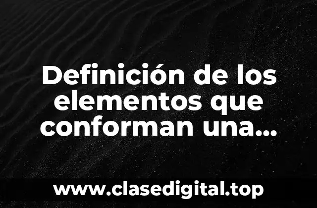 Definición de los elementos que conforman una función