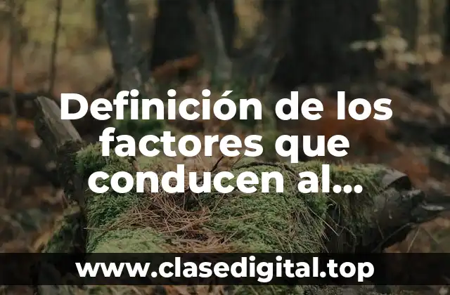 Definición de los factores que conducen al desarrollo sostenible