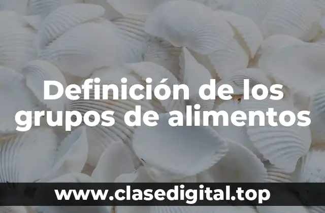 Definición de los grupos de alimentos