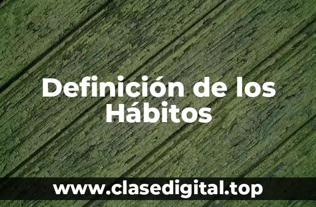 Definición de los Hábitos
