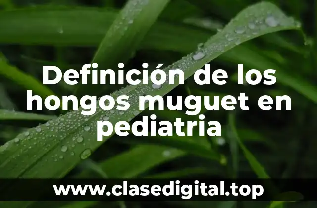 Definición de los hongos muguet en pediatria