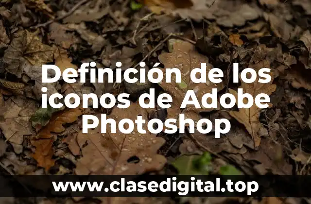 Definición de los iconos de Adobe Photoshop