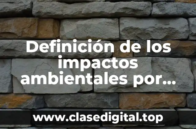 Definición de los impactos ambientales por contaminación ondas acústicas