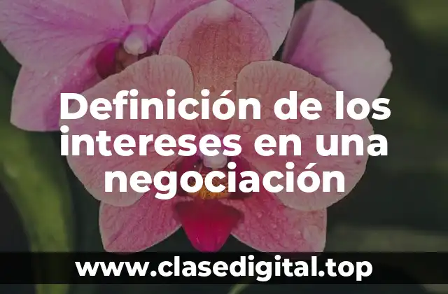 Definición técnica de los intereses en una negociación
