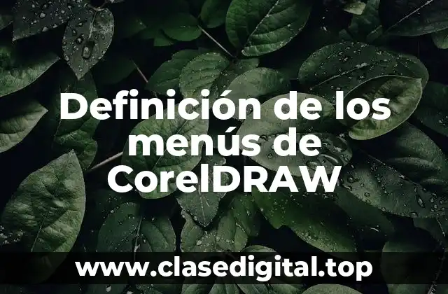 Definición de los menús de CorelDRAW