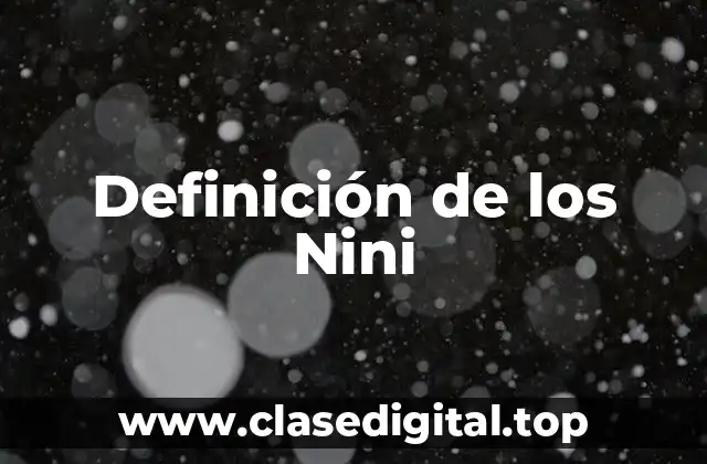 Definición técnica de los Nini