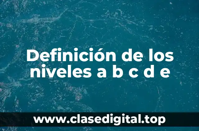 Definición de los niveles a b c d e