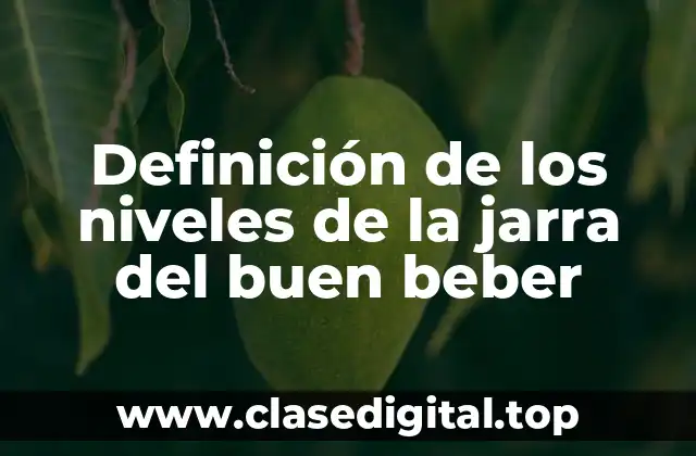 Definición de los niveles de la jarra del buen beber