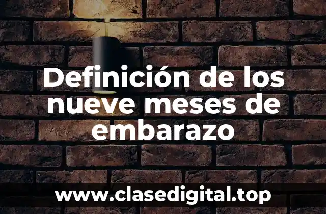 Definición de los nueve meses de embarazo