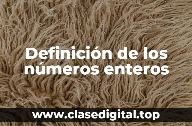 Definición de los números enteros
