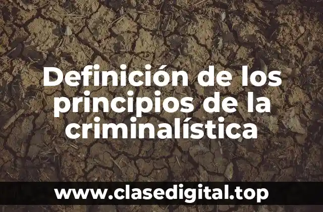 Definición de los principios de la criminalística