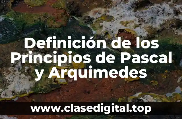 Definición de los Principios de Pascal y Arquimedes