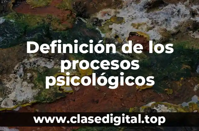 Definición de los procesos psicológicos