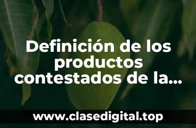 Definición de los productos contestados de la segunda sesión