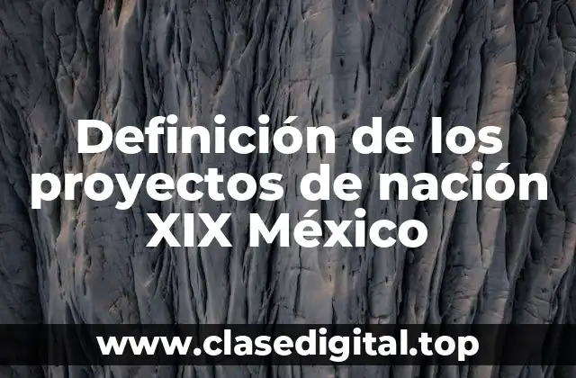 Definición de los proyectos de nación XIX México