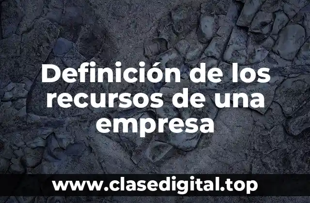 Definición de los recursos de una empresa