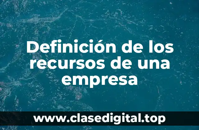 Definición técnica de recursos de una empresa