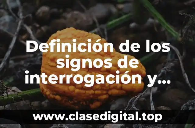 Definición de los signos de interrogación y exclamación