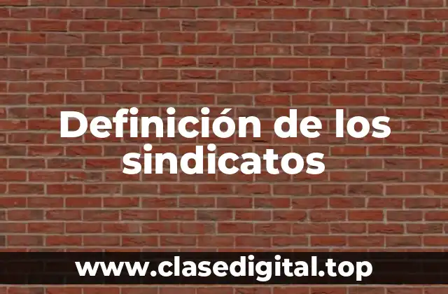Definición de los sindicatos