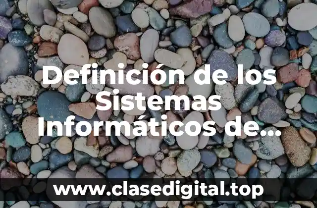 Definición Técnica de un Sistema Informático de Administración de Almacenes