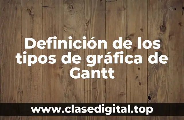Definición de los tipos de gráfica de Gantt