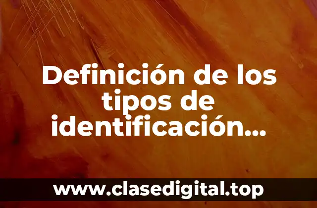 Definición de los tipos de identificación temporal