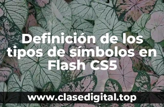 Definición de los tipos de símbolos en Flash CS5
