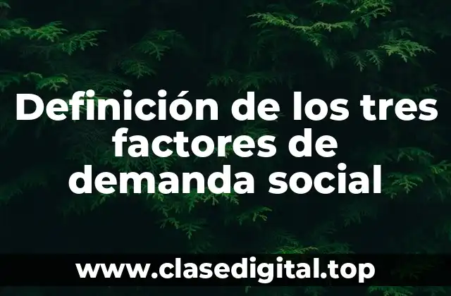 Definición de los tres factores de demanda social
