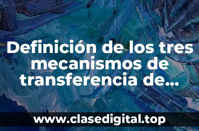 Definición de los tres mecanismos de transferencia de calor