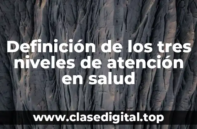 Definición de los tres niveles de atención en salud