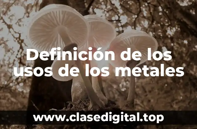 Definición de los usos de los metales