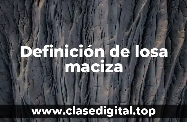 Definición de losa maciza