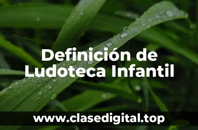 Definición técnica de Ludoteca Infantil