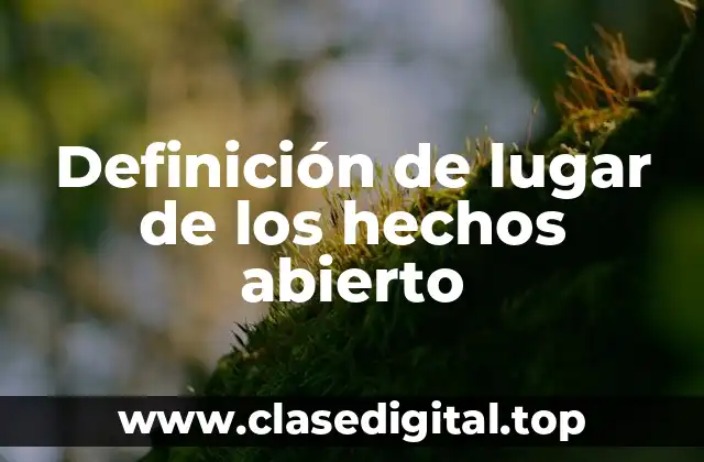 Definición de lugar de los hechos abierto