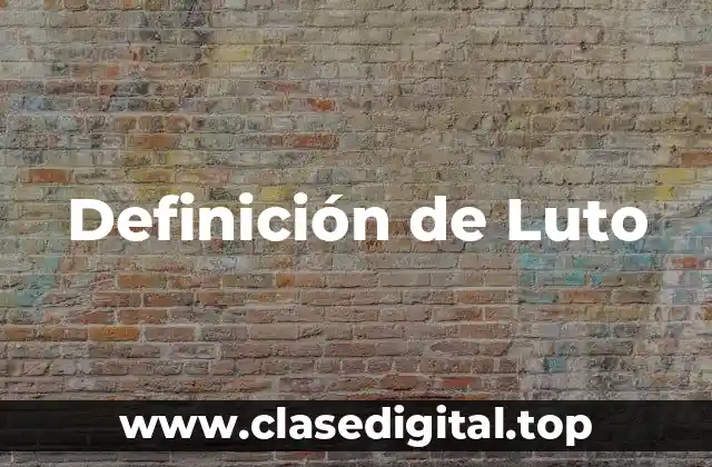 Definición de Luto