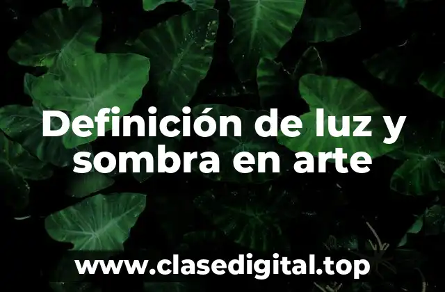 Definición de luz y sombra en arte