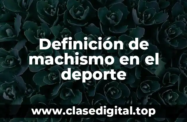 Definición de machismo en el deporte