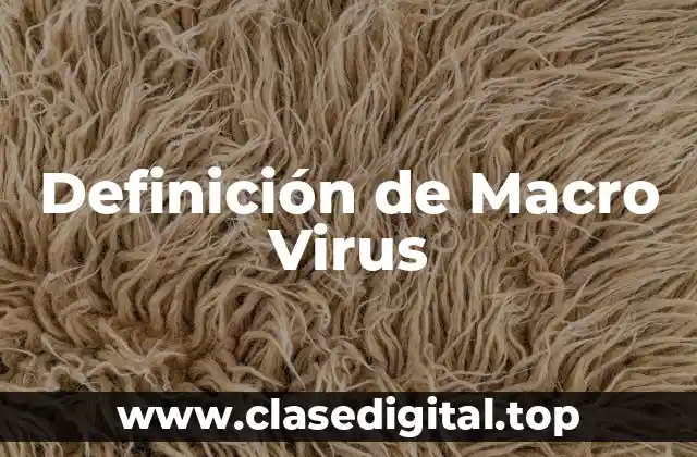 Definición de Macro Virus