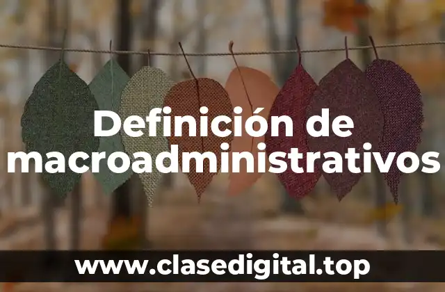 Definición de macroadministrativos