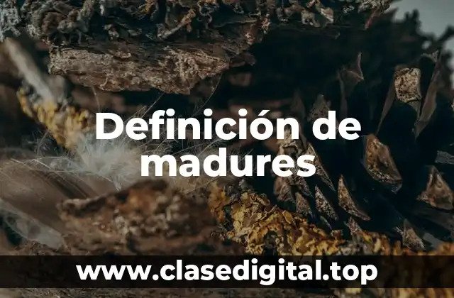 Definición de madures