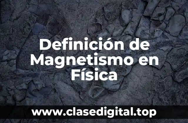 Definición técnica de Magnetismo