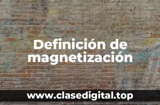 Definición de magnetización