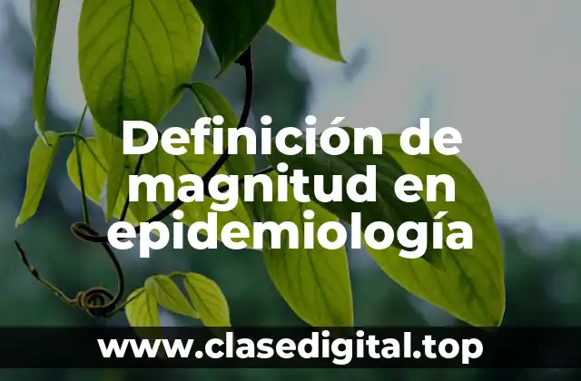 Definición de magnitud en epidemiología
